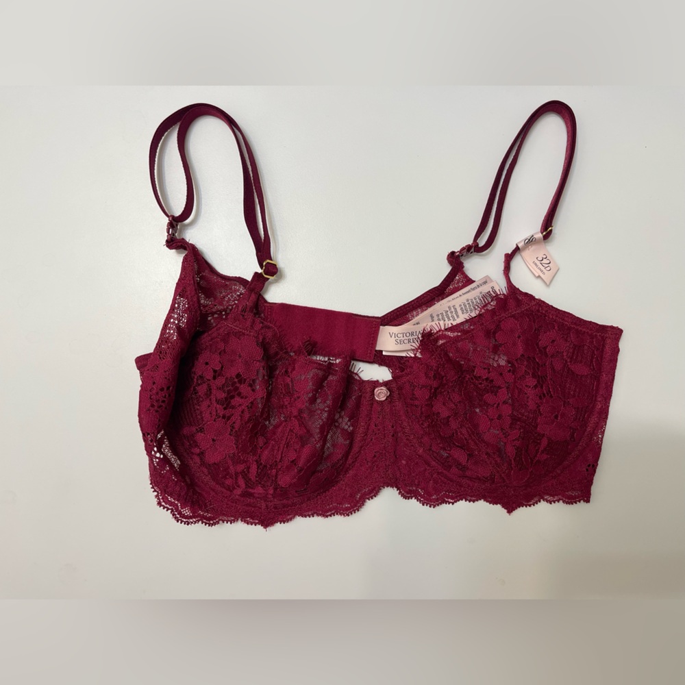 Victoria's Secret Burgundy Lace Bra